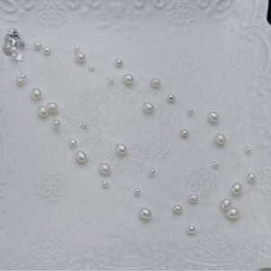 X362  S925 Handmade Freshwater Pearl Triple Layer Necklace